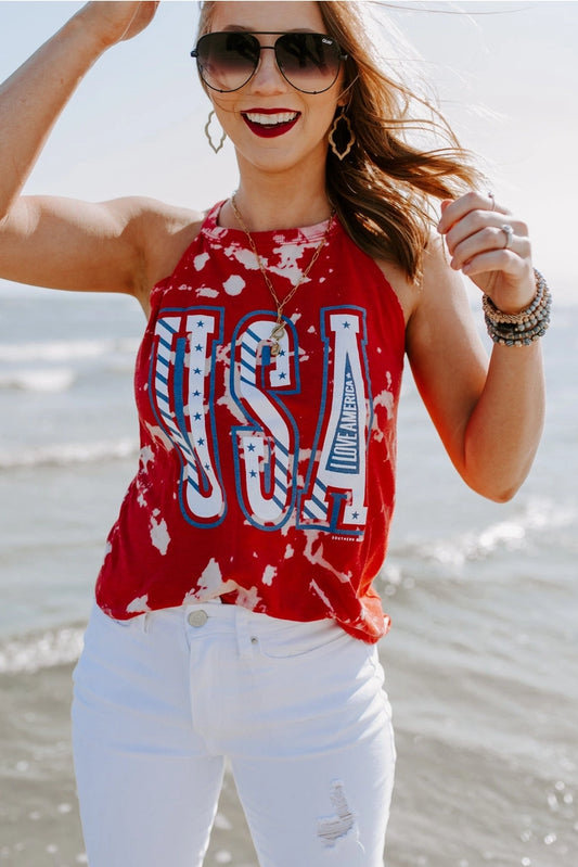 Plus - USA Bomba Red Tank Top