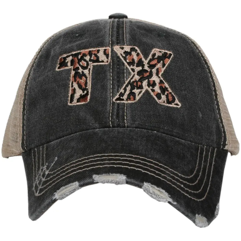 Texas TX Leopard State Trucker Hat